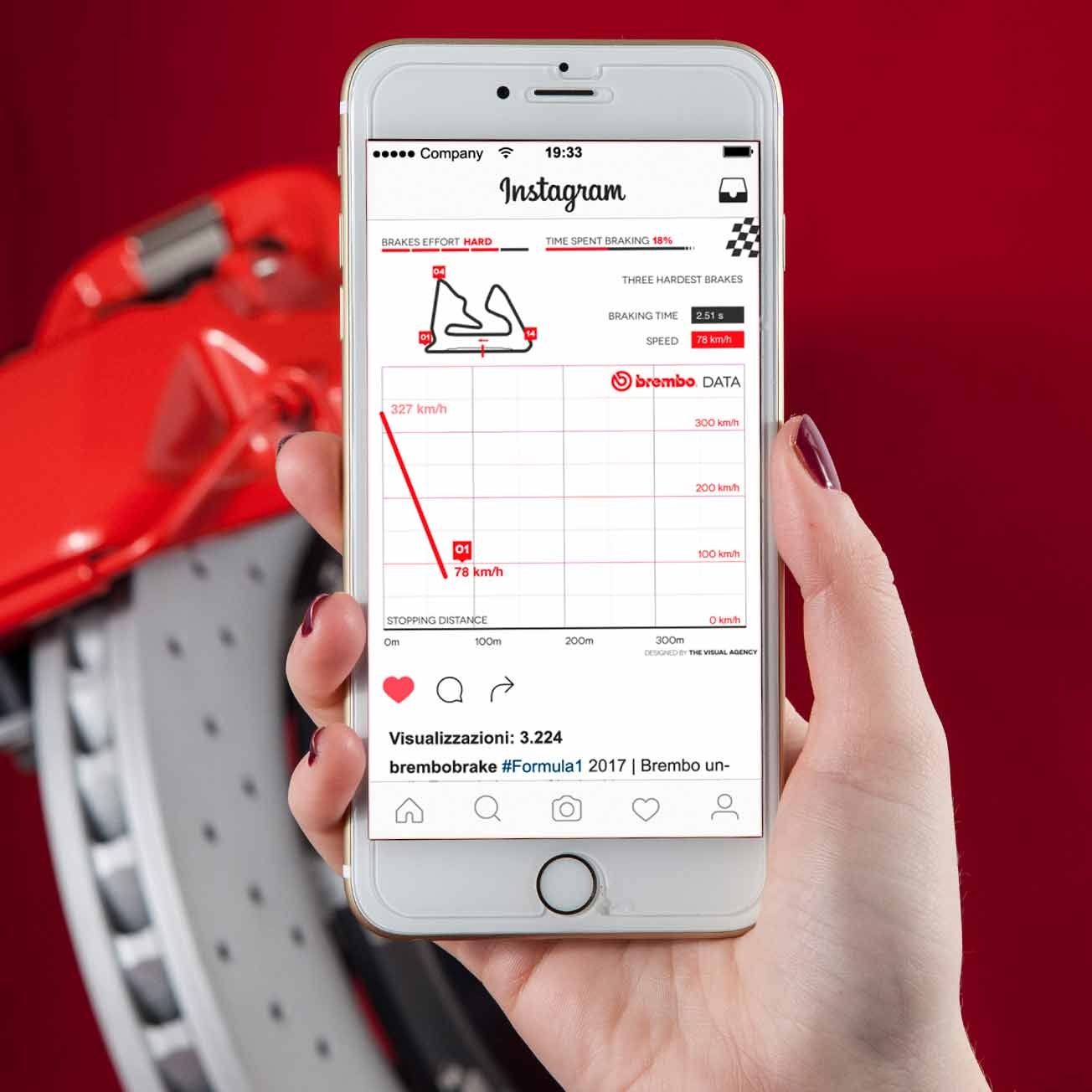Infographic for Brembo on smartphone by The Visual Agency Infographic for Brembo on smartphone by The Visual Agency