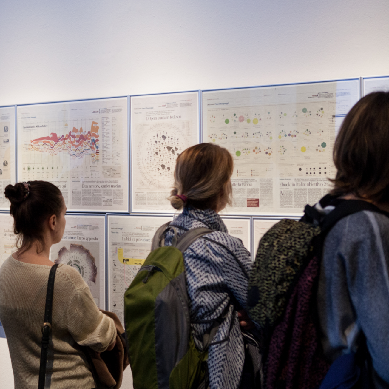 Exhibition of TVA's infographics for Il Corriere della Sera Exhibition of TVA's infographics for Il Corriere della Sera
