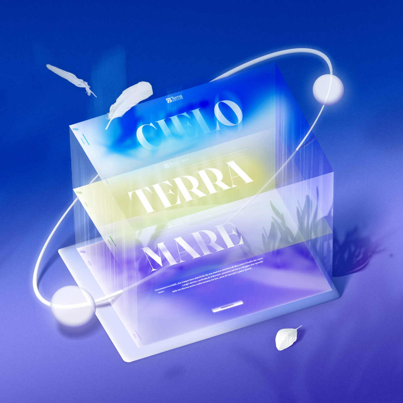 An immersive website divided in three environments An immersive website divided in three environments