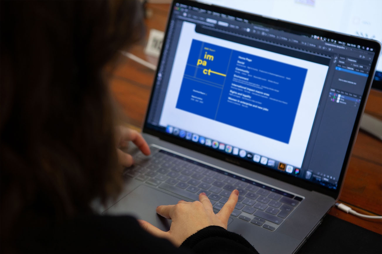 The Visual Agency working on Banca Etica Impact Report 2023 The Visual Agency working on Banca Etica Impact Report 2023