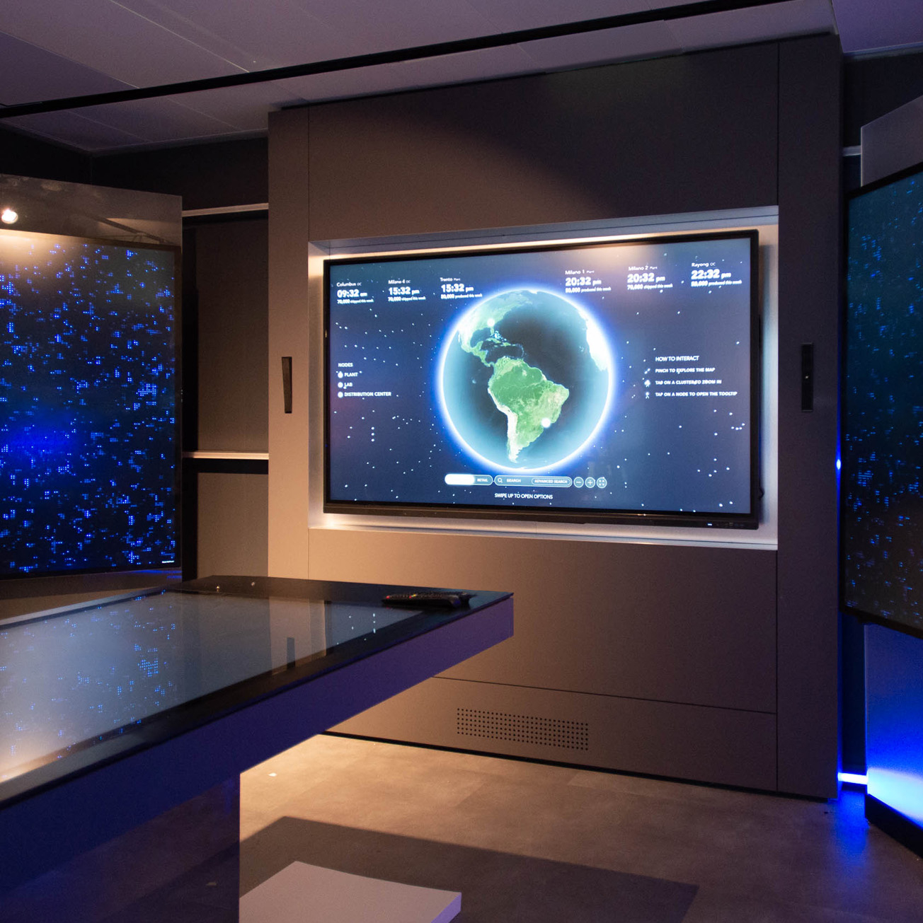 A screen with a beautiful globe A screen with a beautiful globe