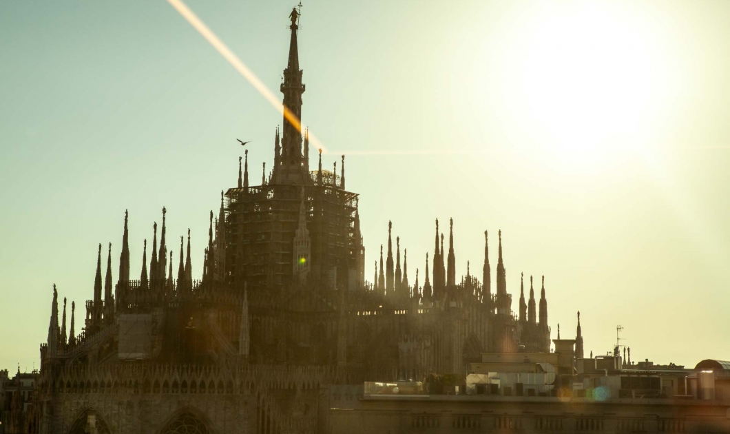 The view of Duomo from the new office at sunset The view of Duomo from the new office at sunset
