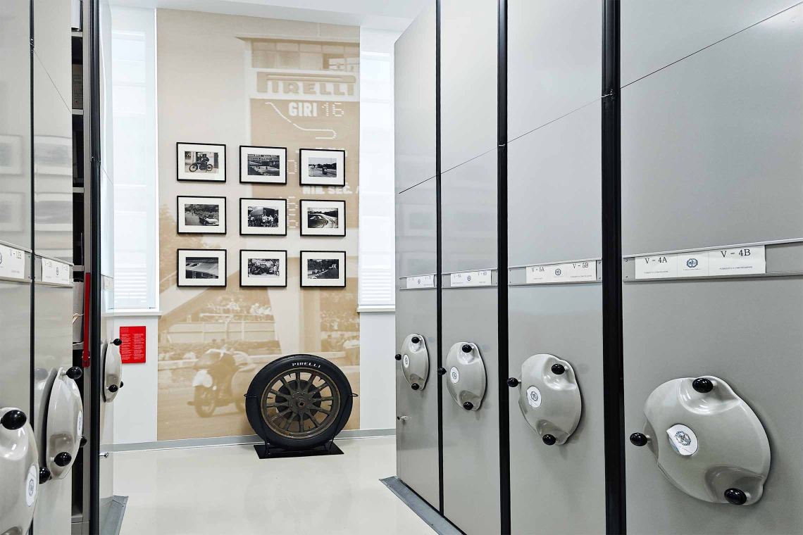 Pirelli's symbolic tyre inside of the archive Pirelli's symbolic tyre inside of the archive